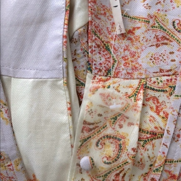 BNWOT Free People v neck paisley hippie jumpsuit size S - Picture 10 of 11